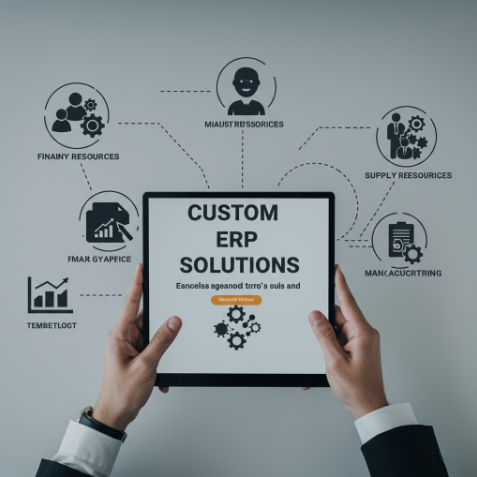 Custom ERP Solutions Illustration