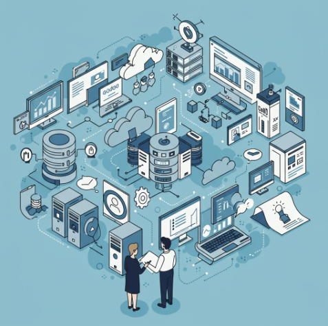 IT Managed Infrastructure Illustration