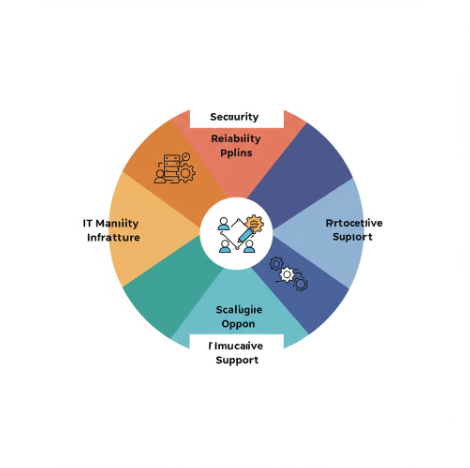 Diagram of IT Managed Infrastructure pillars