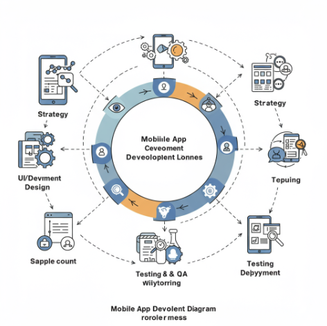 Diagram of the Mobile App Development Process