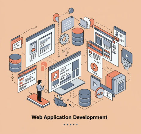 Web Application Development Illustration